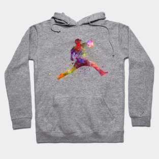 Baseball player in watercolor Hoodie